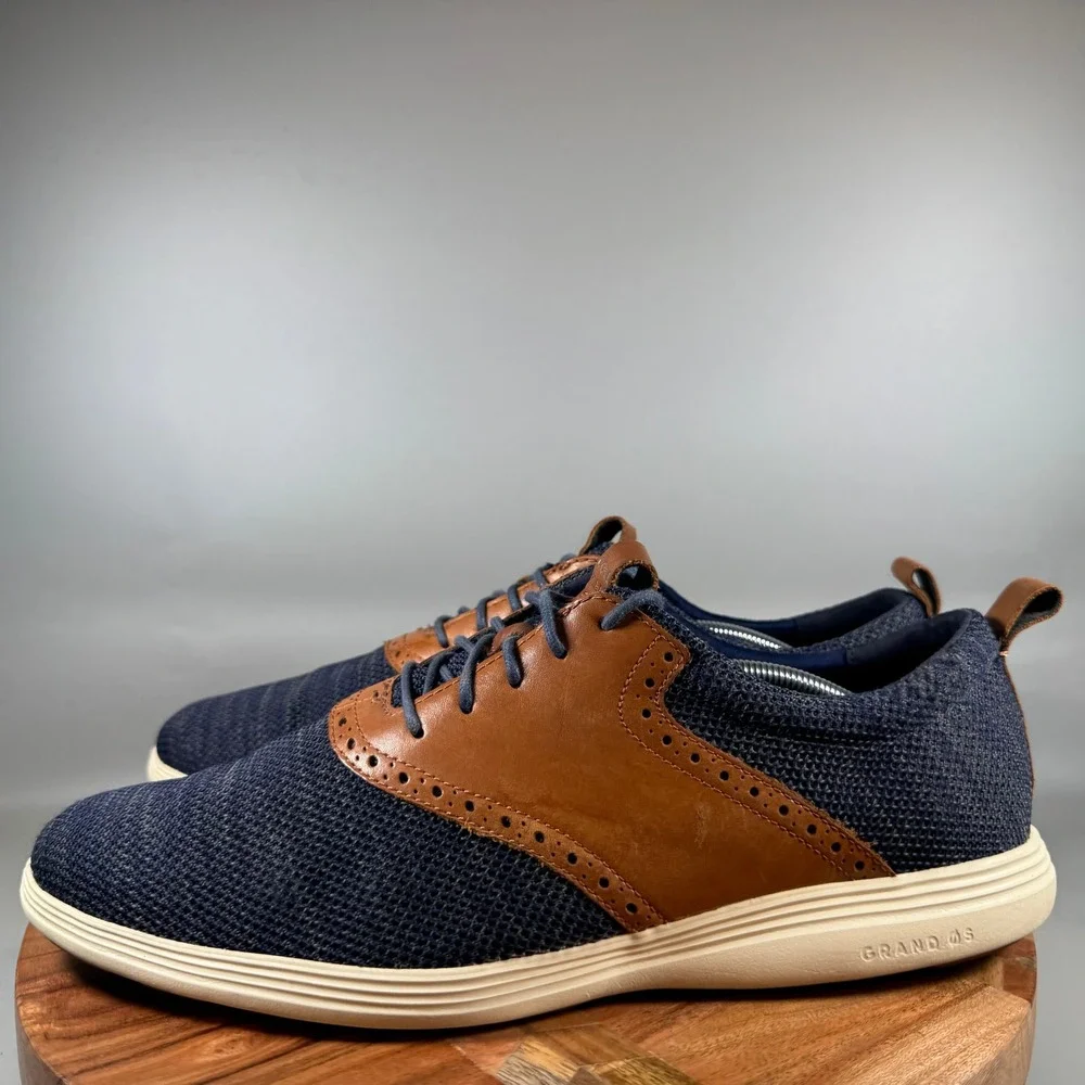 Cole Haan Mens Grand OS OriginalGrand Stitchlite Wingtip Oxford C31348 Navy 13M